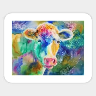 Cow Watercolor Sticker